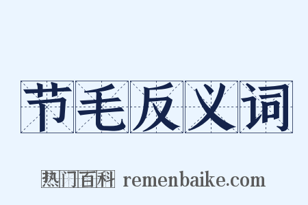 节毛反义词是什么意思的图片